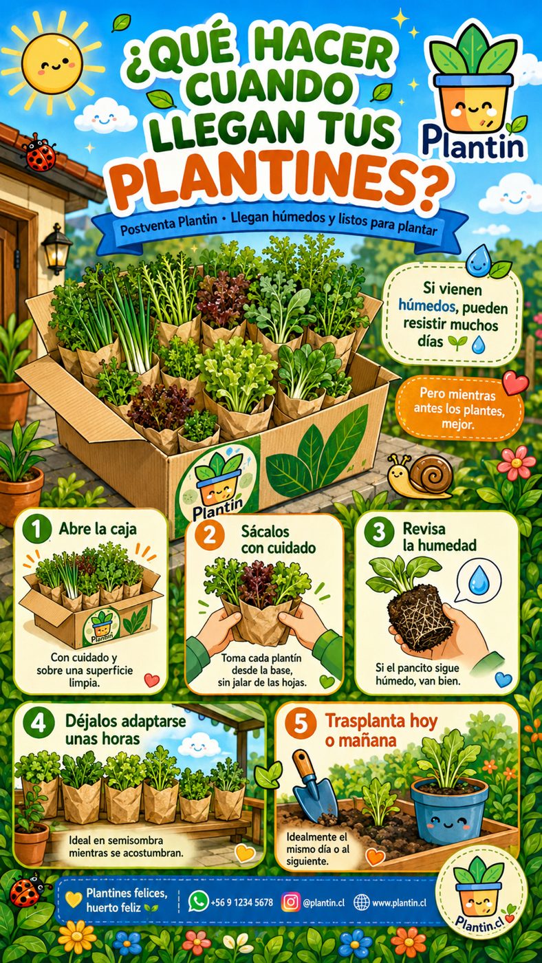 Qué hacer cuando llegan tus plantines