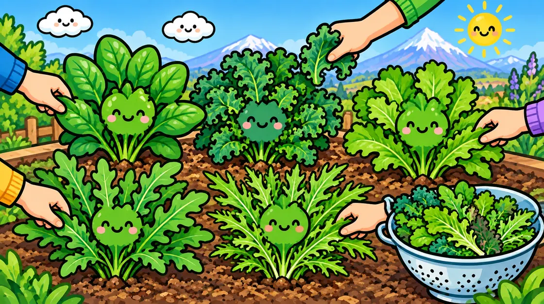 Cómo cosechar espinaca, kale, rúcula y otras hojas verdes