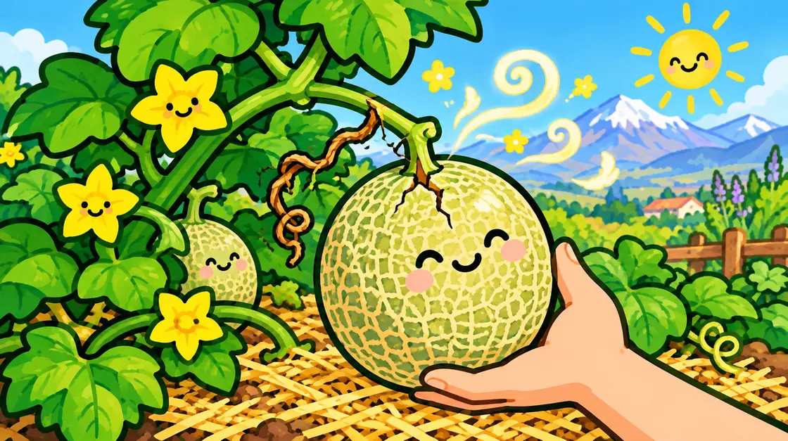 Cuándo y cómo cosechar melones: aroma dulce y zarcillo seco
