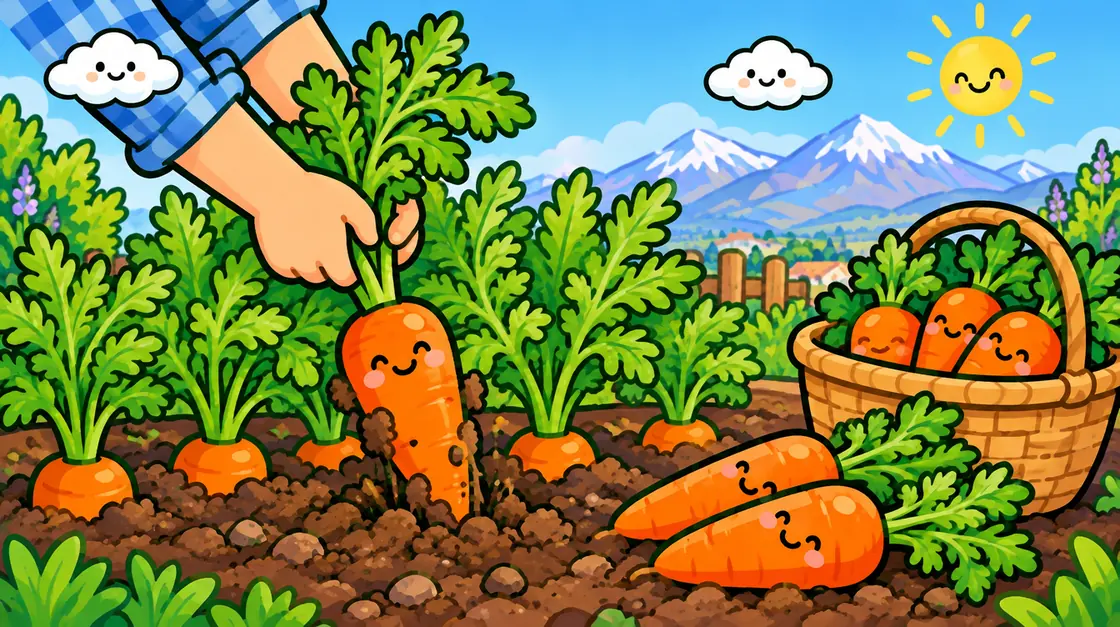 Cuándo y cómo cosechar zanahorias: hombro visible y tierra suelta