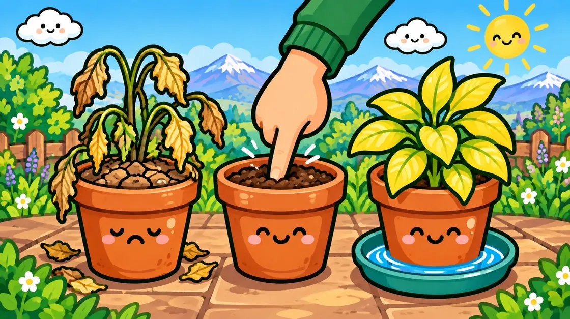 Exceso de riego o falta de riego: cómo distinguirlos en tu planta