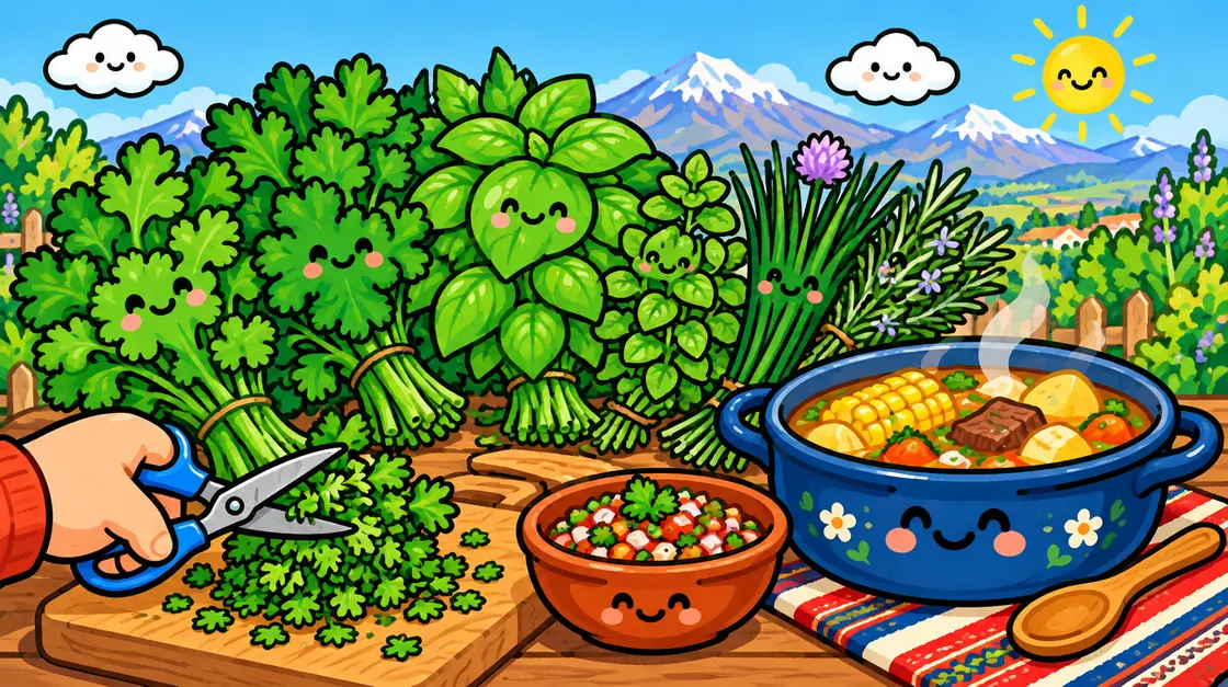Hierbas frescas en la cocina chilena: cilantro, perejil, albahaca y más