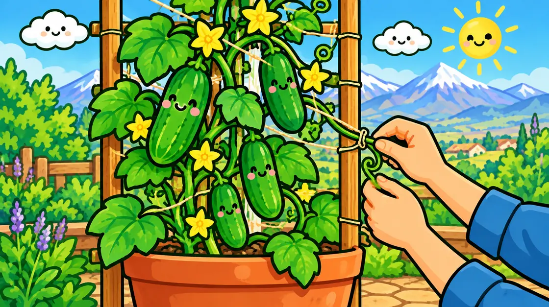 Pepino en espaldera y en maceta: guía para cultivarlo en poco espacio