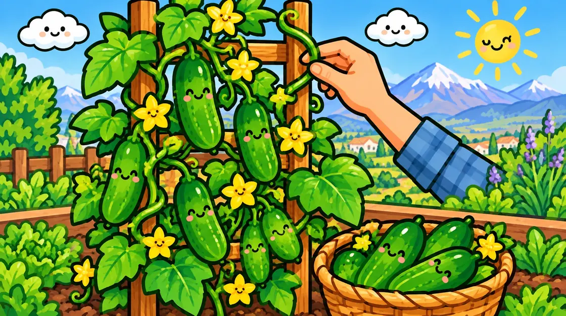 Pepino: cómo cultivarlo con tutor y cosechar frutos tiernos
