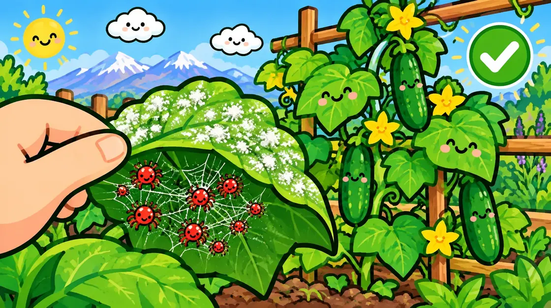 Plagas y enfermedades del pepino: oídio, mildiu, pulgón y araña roja