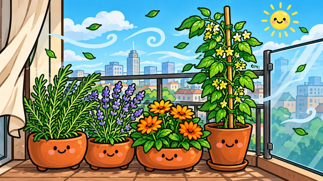 Plantas para balcón con viento: macetas que no se caen ni se secan