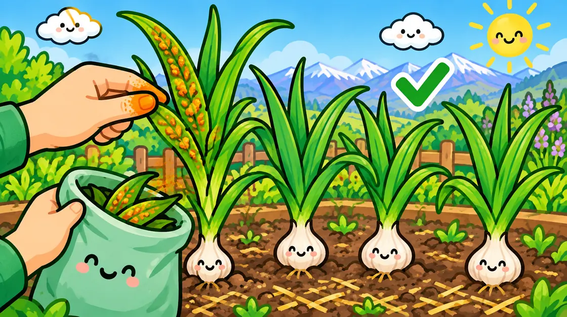 Roya en las plantas: manchas naranjas en ajo, puerro y poroto