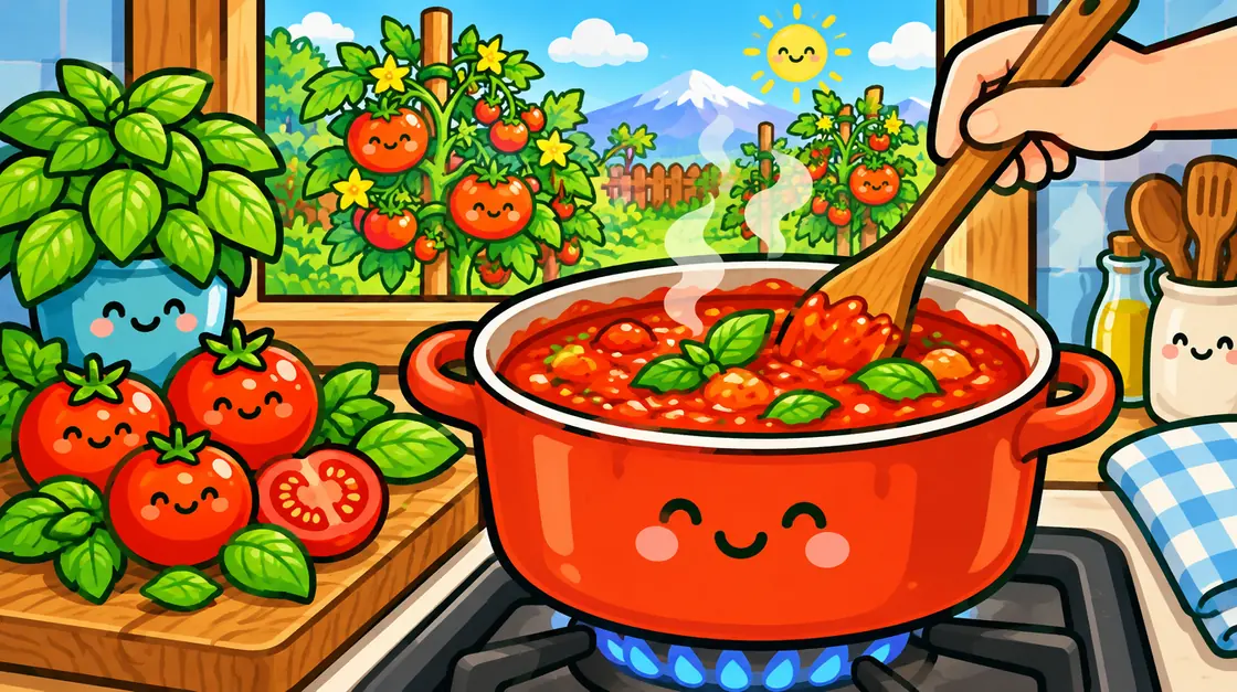 Salsa de tomate casera con los tomates de tu huerto